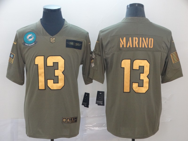 Men's Miami Dolphins Dan Marino #13 Brown Alternate Jersey